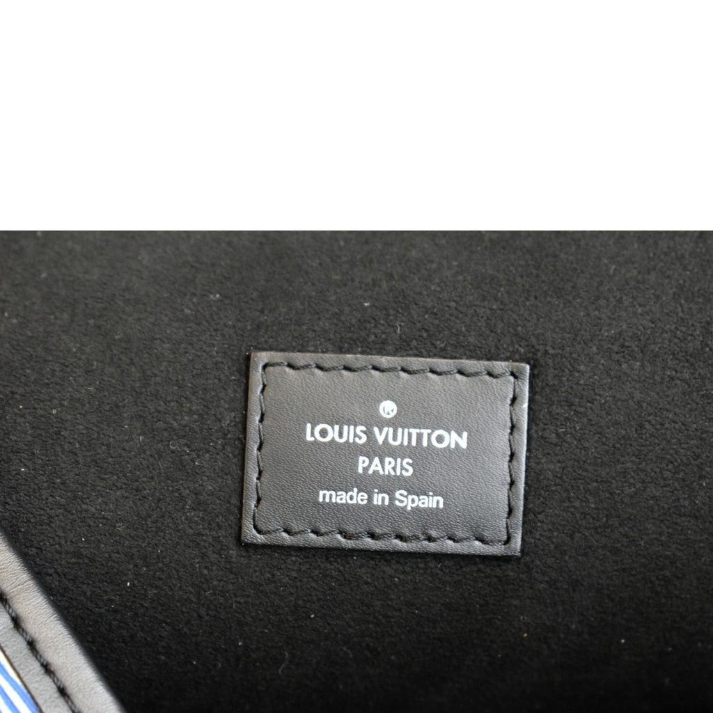 LOUIS VUITTON Neverfull MM Epi Leather Tote Shoulder Bag Blue