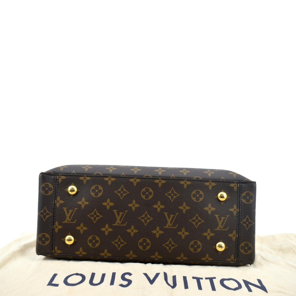 LOUIS VUITTON Flower Monogram Canvas Tote Shoulder Bag Cerise