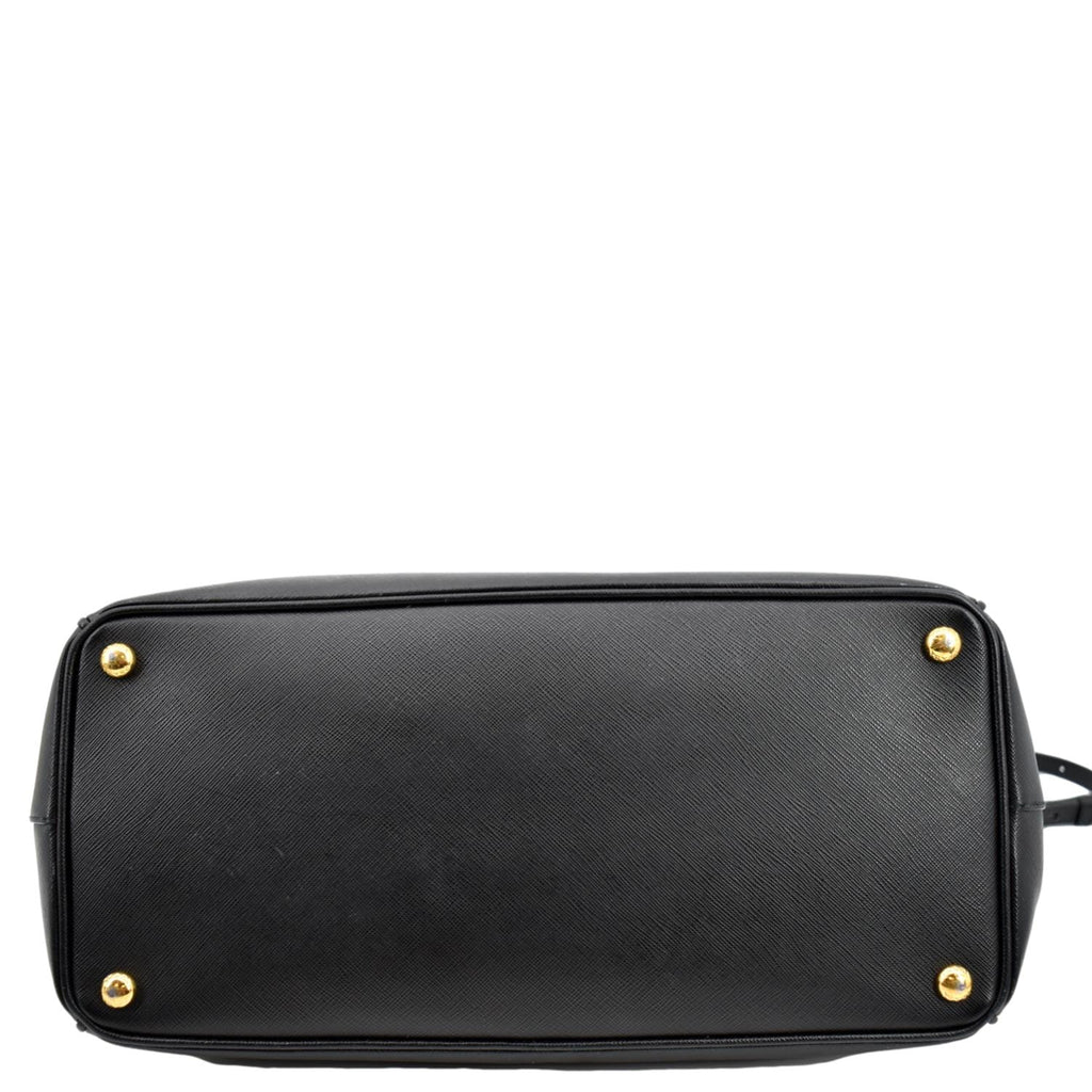 PRADA Galleria Large Saffiano Leather Tote Shoulder Bag Black