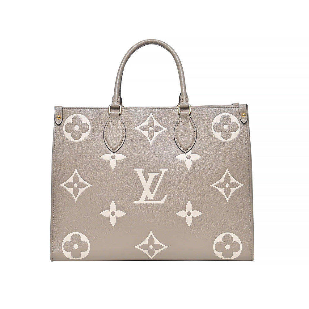 Tourterelle Creme Bicolour Monogram Empreinte Leather OnTheGo MM - 2 (Rented Out)