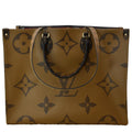 LOUIS VUITTON Onthego GM Giant Monogram Canvas Tote Shoulder Bag Brown