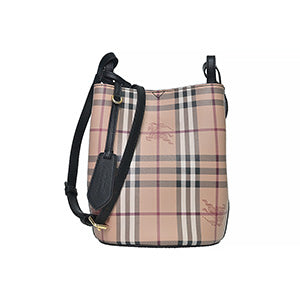 Burberry Black Vintage Check Small Lorne Bucket Bag [Clearance Sale]