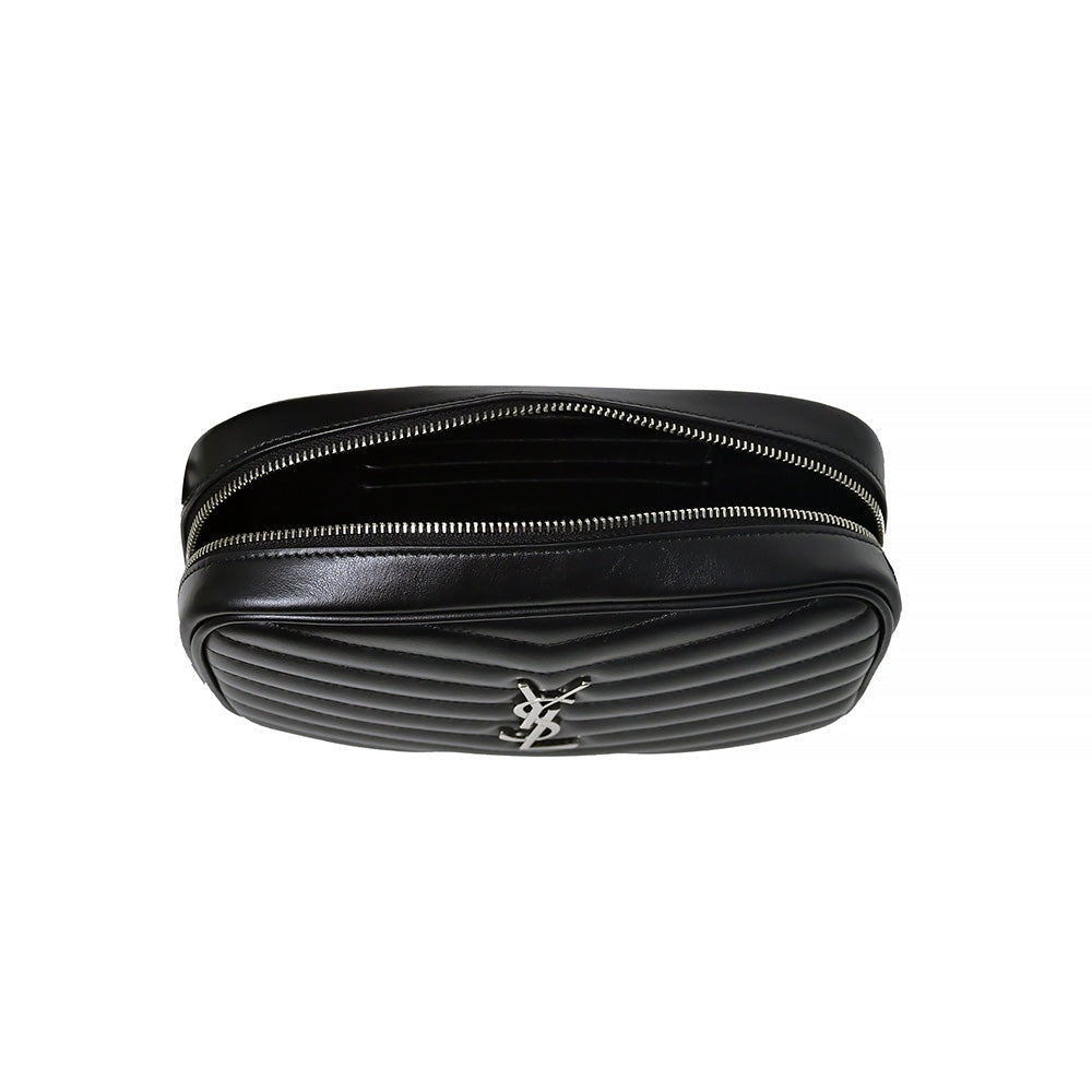 Black Quilted Leather Lou Camera Bag (Silvertone Hardware) (Rented Out)