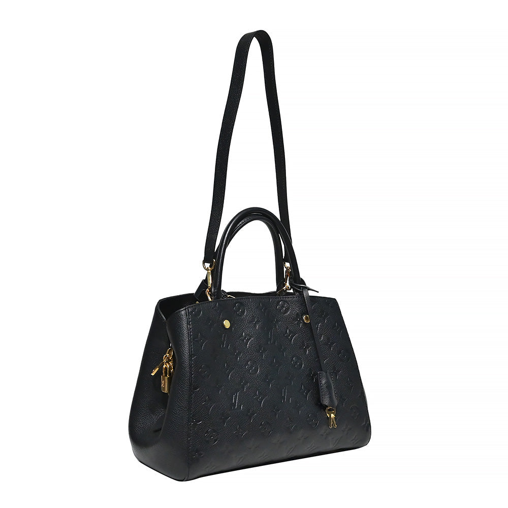 Black Monogram Empreinte Leather Montaigne MM (Rented Out)