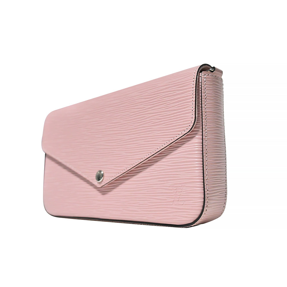 Rose Poudre Epi Leather Felicie Pochette