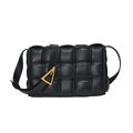 Bottega Veneta Black Padded Cassette Intreccio Lambskin Leather Crossbody Bag [Clearance Sale]