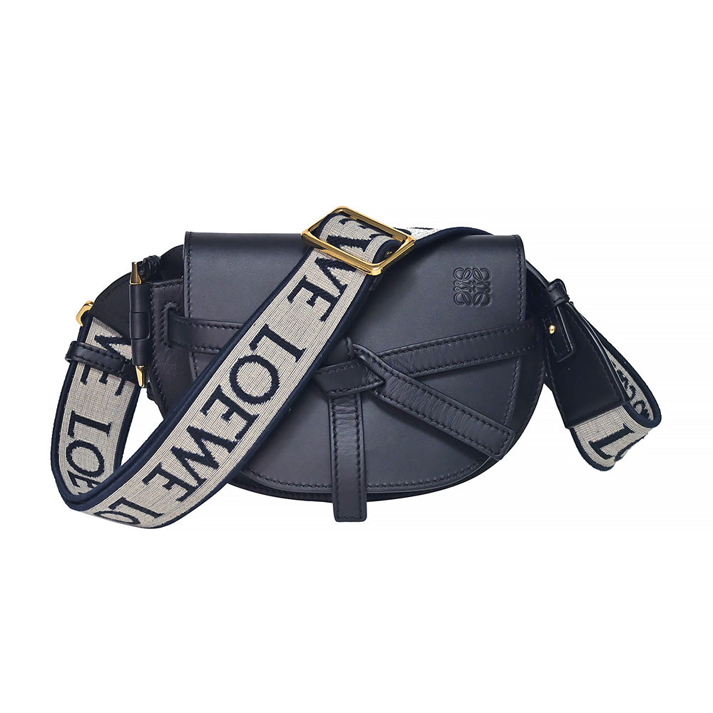 Black Calfskin Leather Mini Gate Dual Bag - 2
