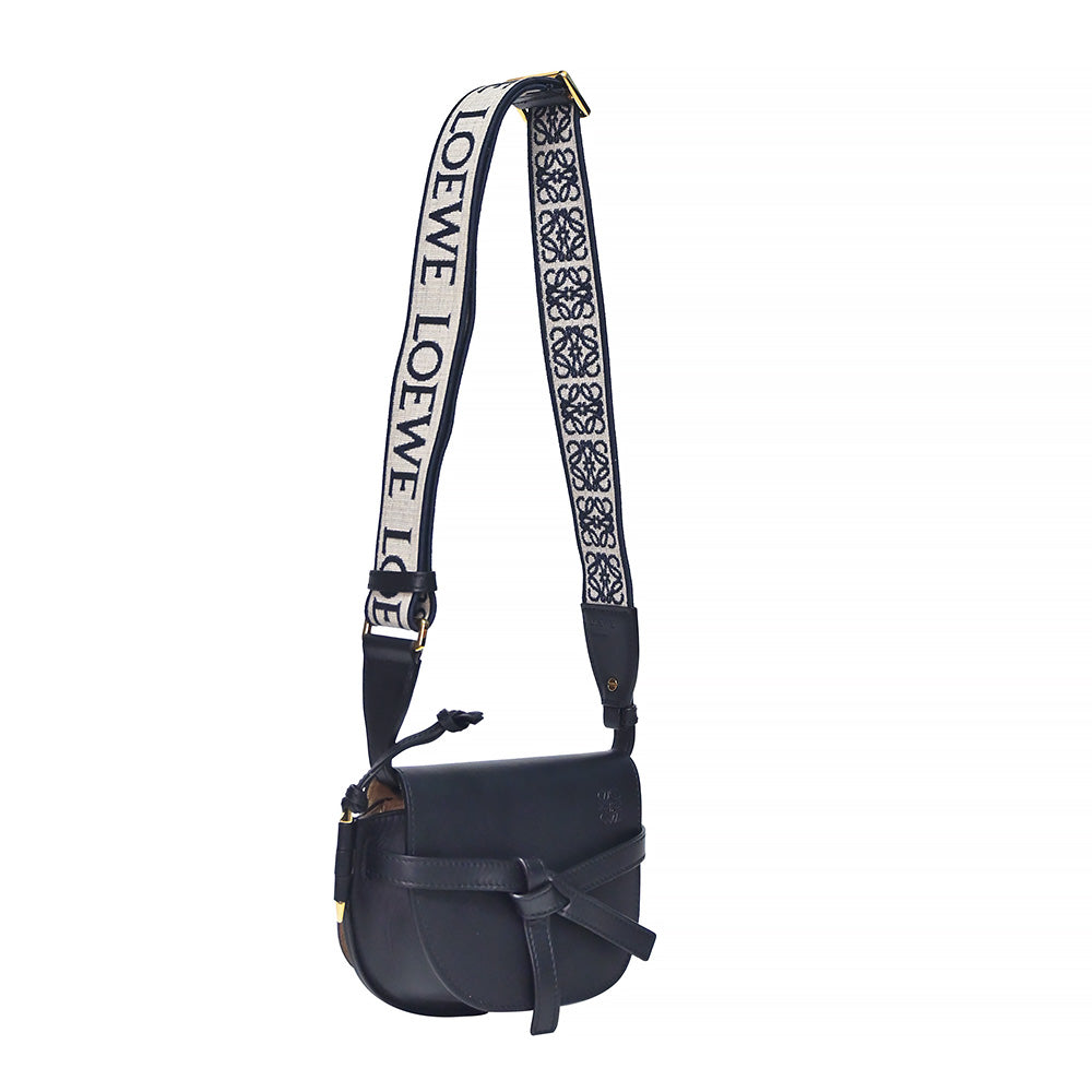 Black Calfskin Leather Mini Gate Dual Bag - 2