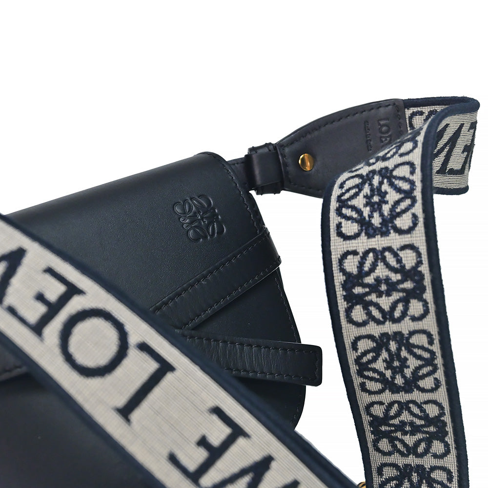 Black Calfskin Leather Mini Gate Dual Bag - 2