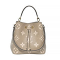 Tourterelle Creme Bicolour Monogram Empreinte Leather Neonoe MM (Rented Out)