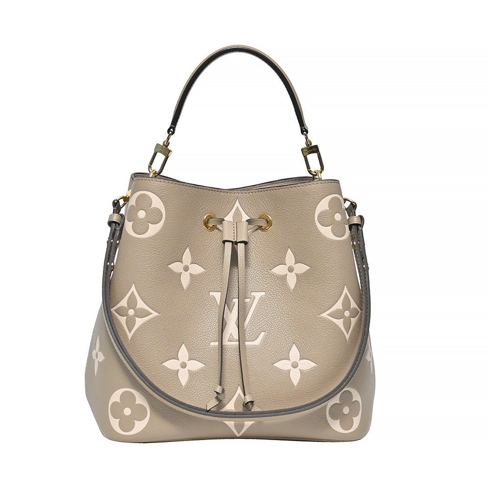 Tourterelle Creme Bicolour Monogram Empreinte Leather Neonoe MM - 3 (Rented Out)