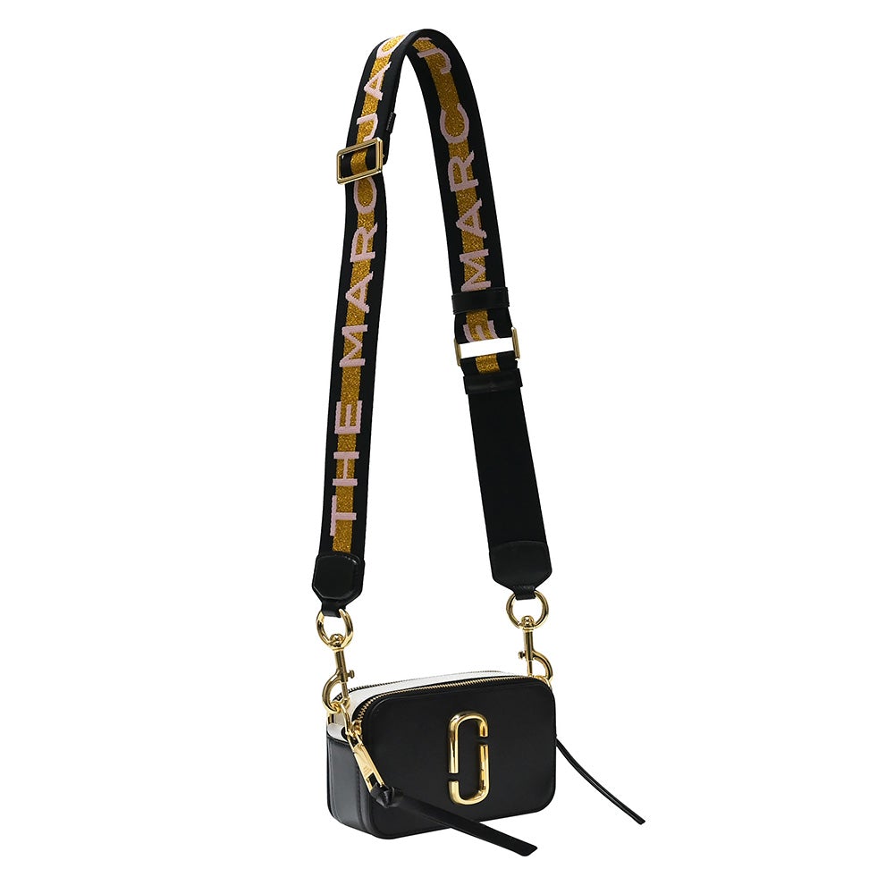 New Black Multi Logo Strap Snapshot Camera Bag [Clearance Sale]