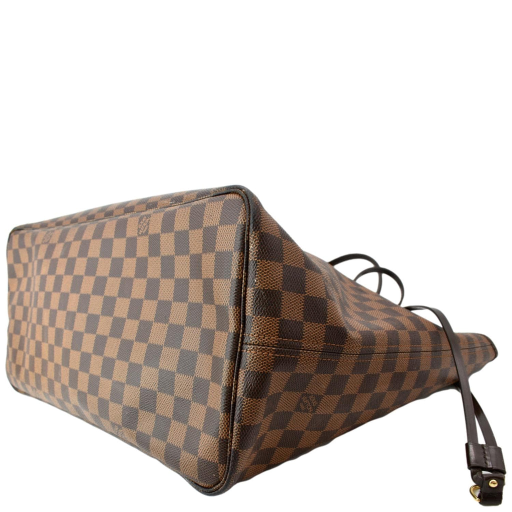 LOUIS VUITTON Neverfull GM Damier Ebene Tote Shoulder Bag Brown