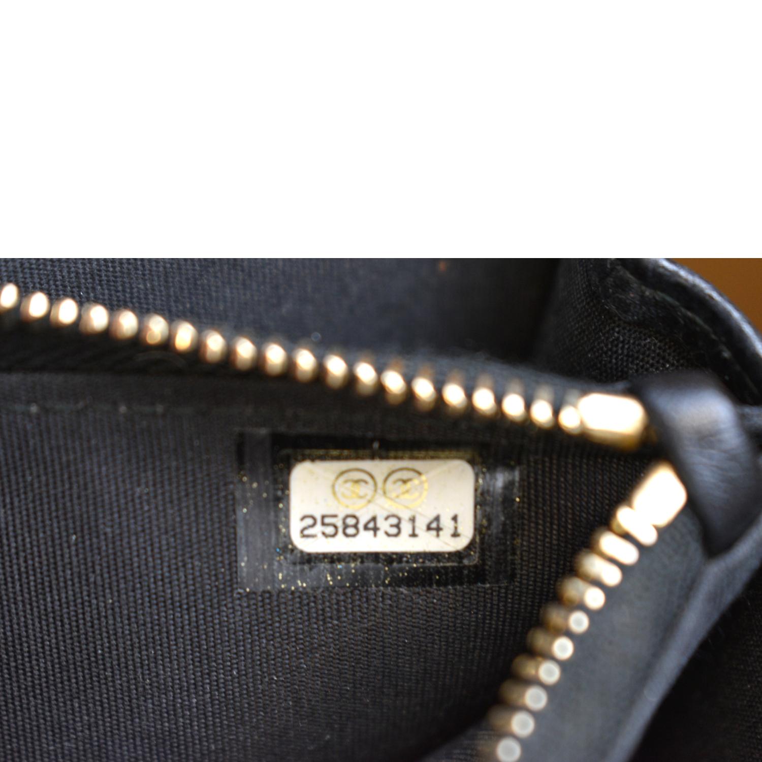 CHANEL Golden Class Caviar Leather Wallet on Chain Bag Black
