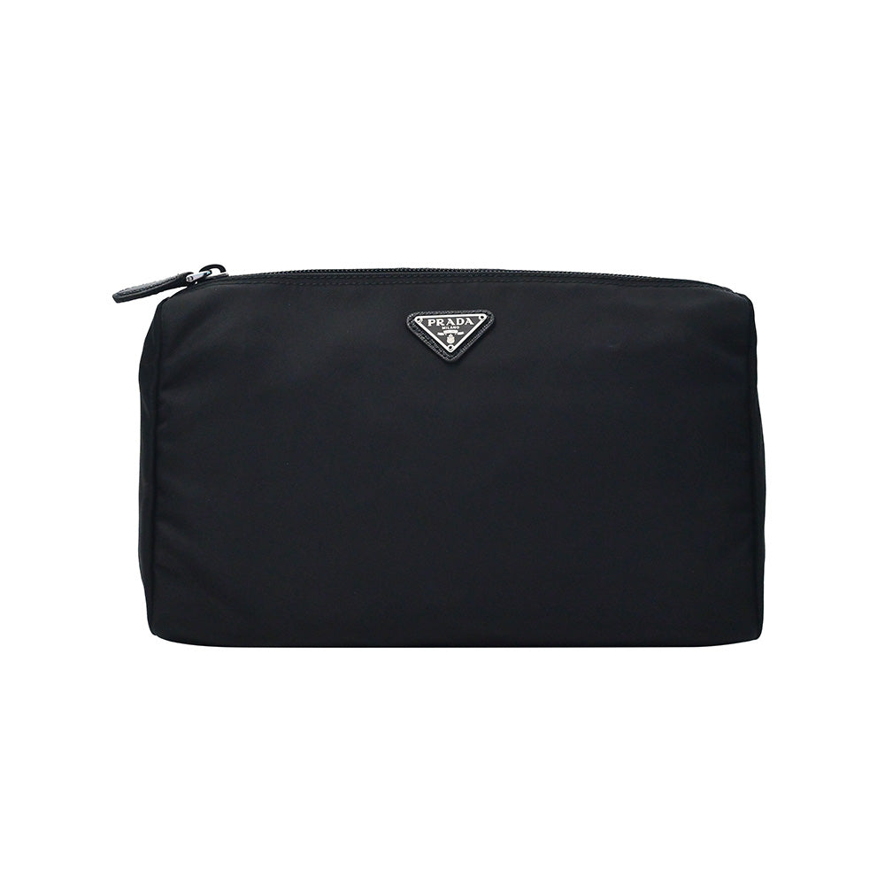 Nero Tessuto Large Cosmetic Pouch (Rented Out)