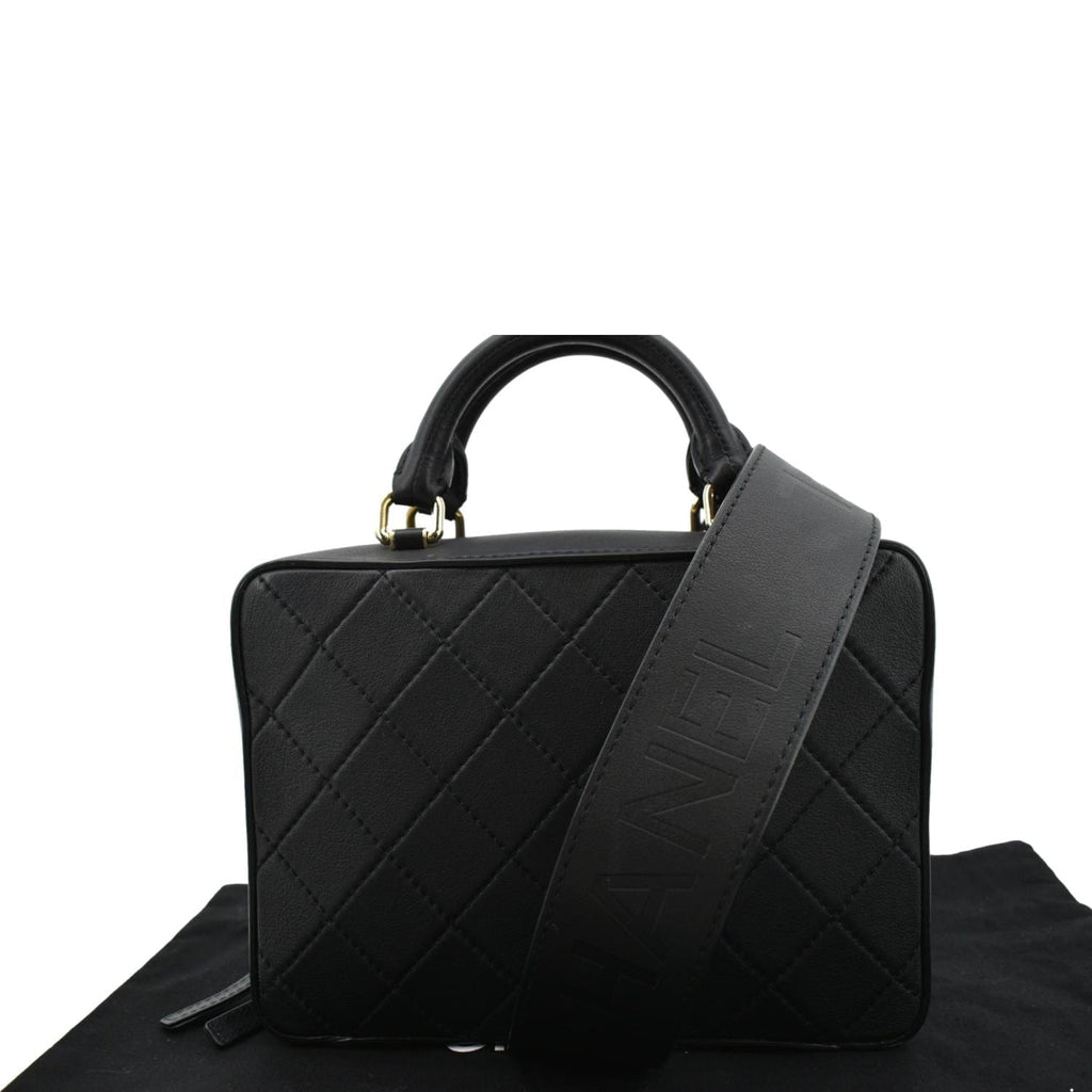 CHANEL Vanity Leather Crossbody Bag Black- sold