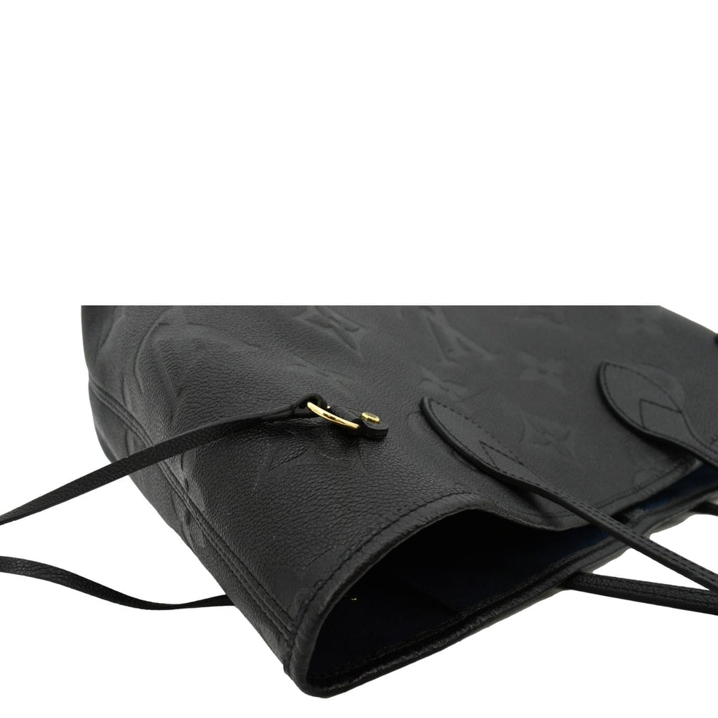 LOUIS VUITTON Neverfull MM Monogram Empreinte Tote Bag Black