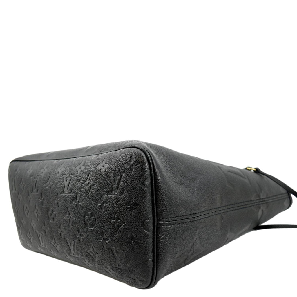 LOUIS VUITTON Neverfull MM Monogram Empreinte Tote Bag Black