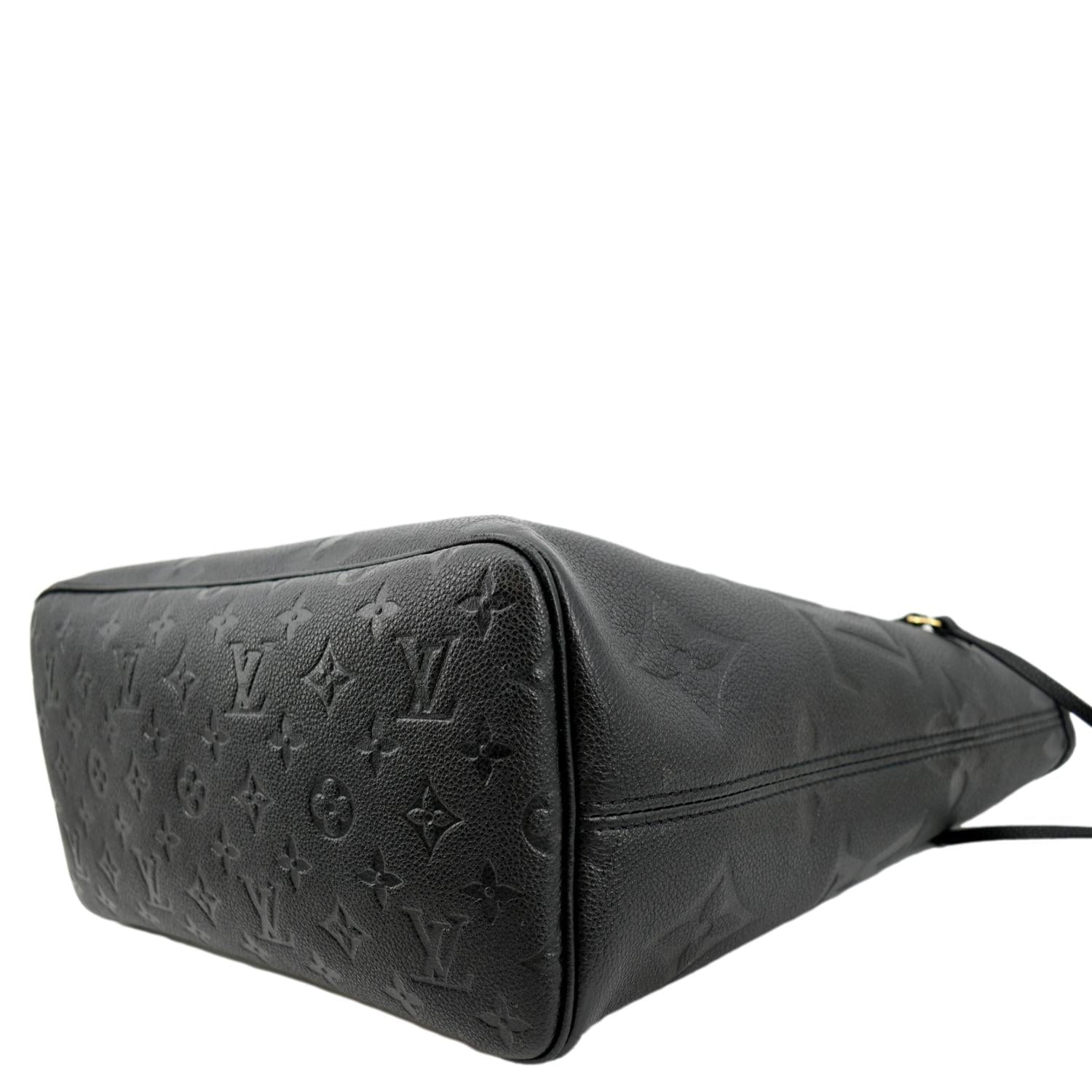 LOUIS VUITTON Neverfull MM Monogram Empreinte Tote Bag Black