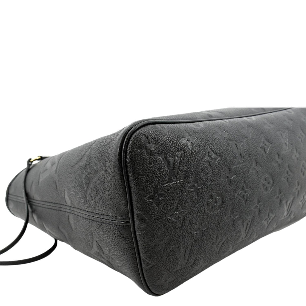 LOUIS VUITTON Neverfull MM Monogram Empreinte Tote Bag Black