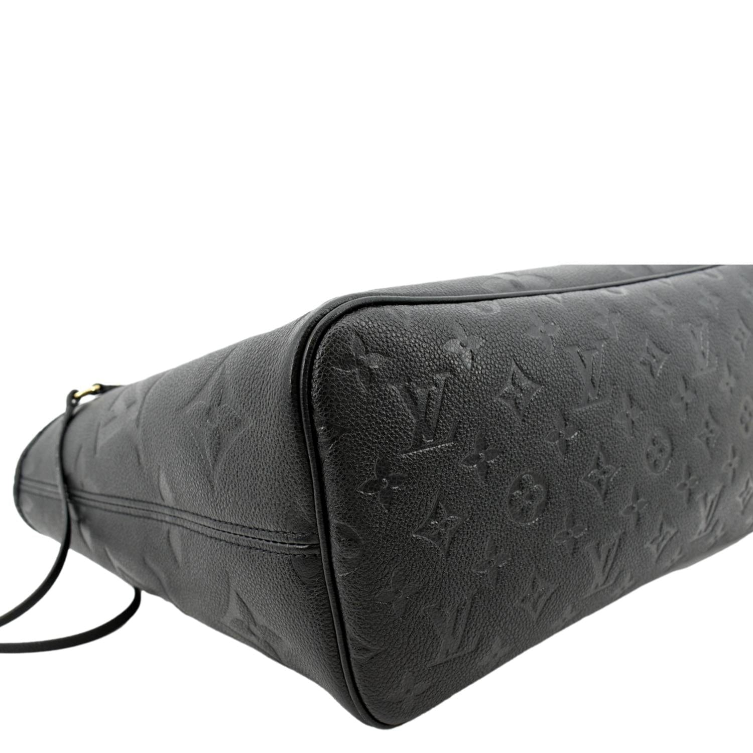 LOUIS VUITTON Neverfull MM Monogram Empreinte Tote Bag Black