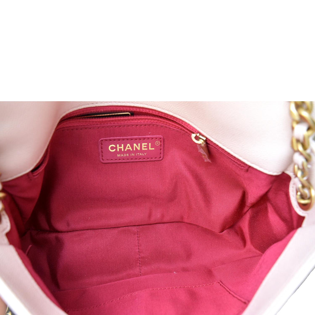 CHANEL Medium Fashion Therapy Flap Quilted Caviar Crossbody Bag Nude
