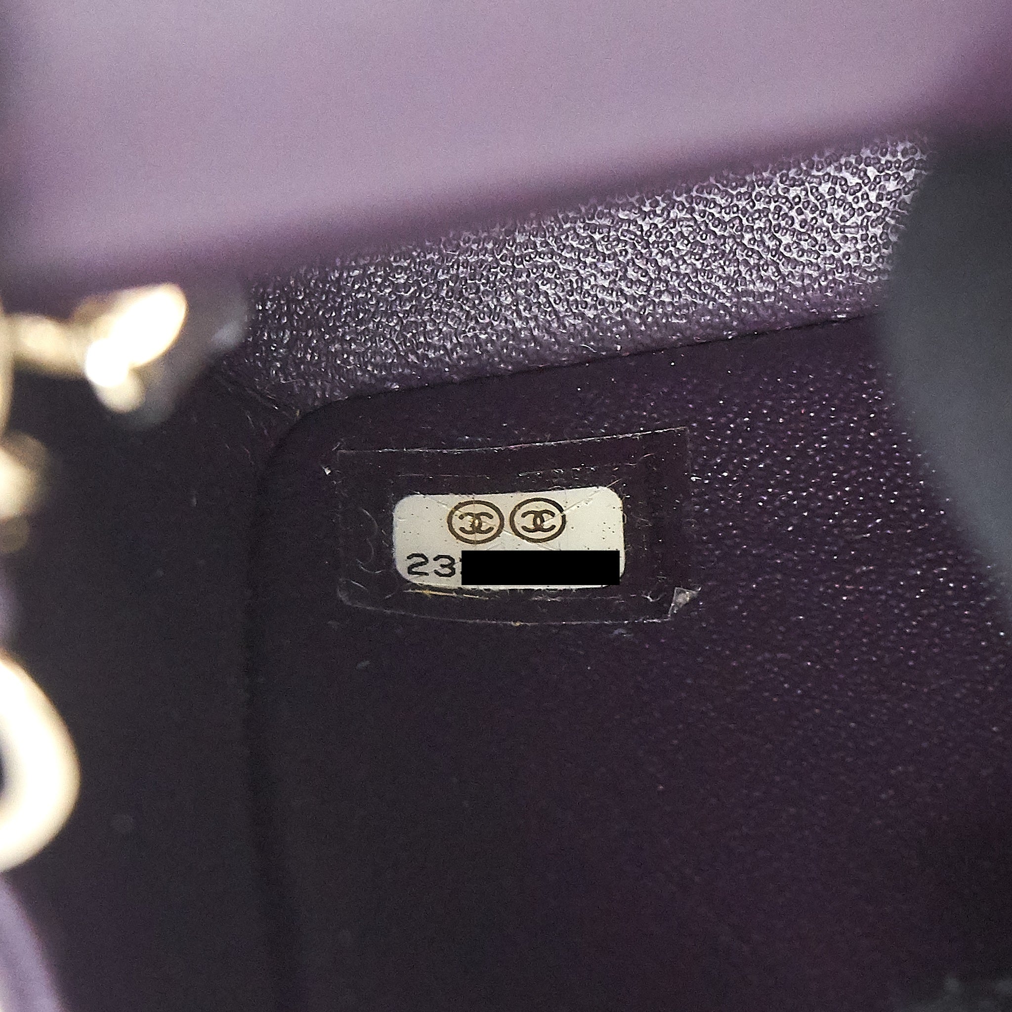 Chanel Mini rectangular Flap Bag lambskin 16B Dark Purple L