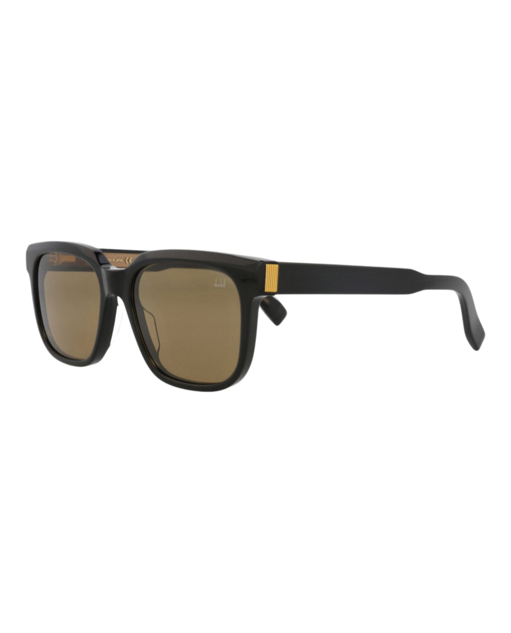 Dunhill Unisex Square/Rectangle Black Black Brown Fashion Designer Eyewear