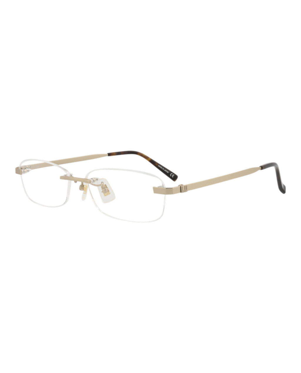 Dunhill Mens Square/Rectangle Gold Gold Transparent Fashion Designer Eyewear