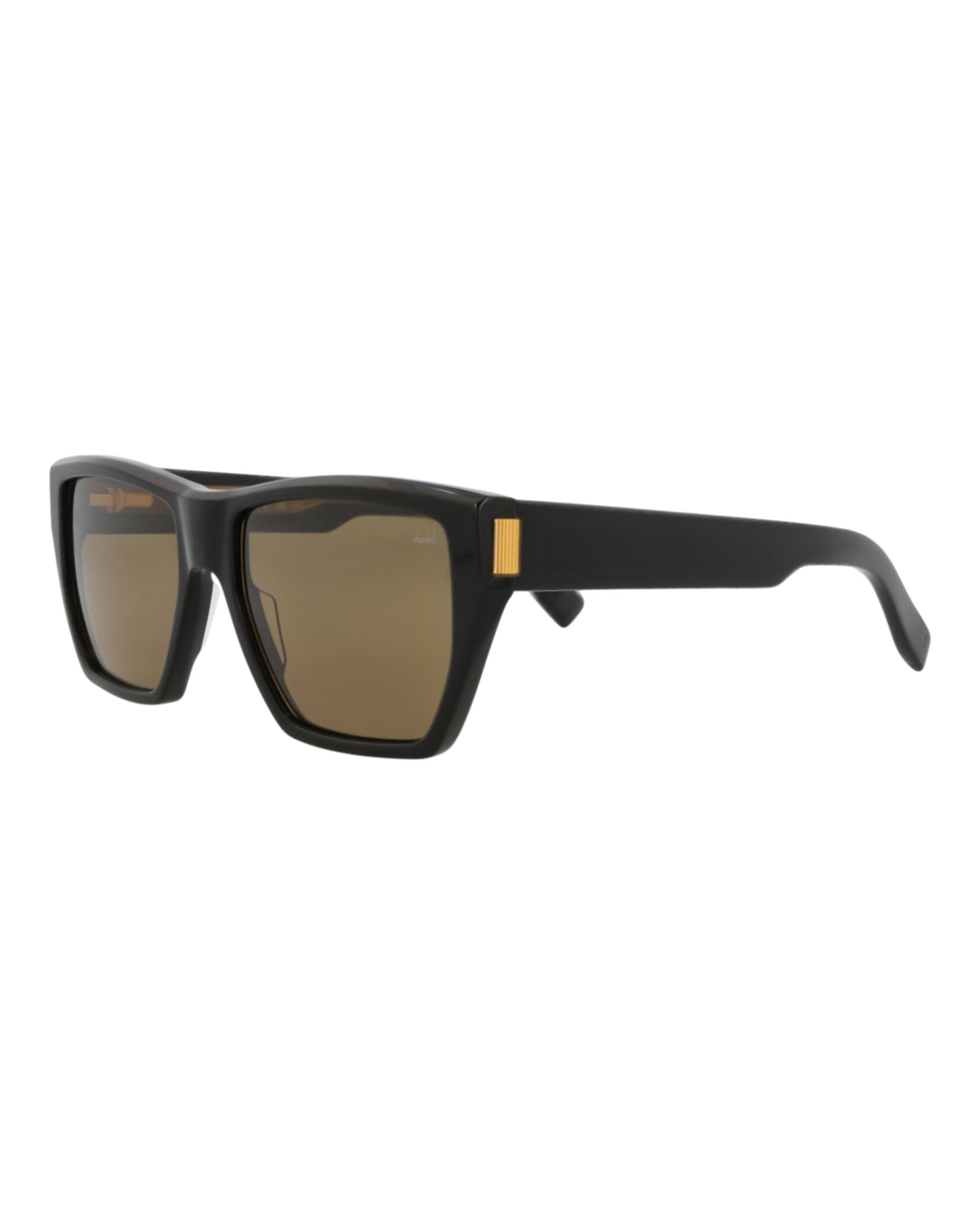 Dunhill Mens Square/Rectangle Black Black Brown Fashion Designer Eyewear