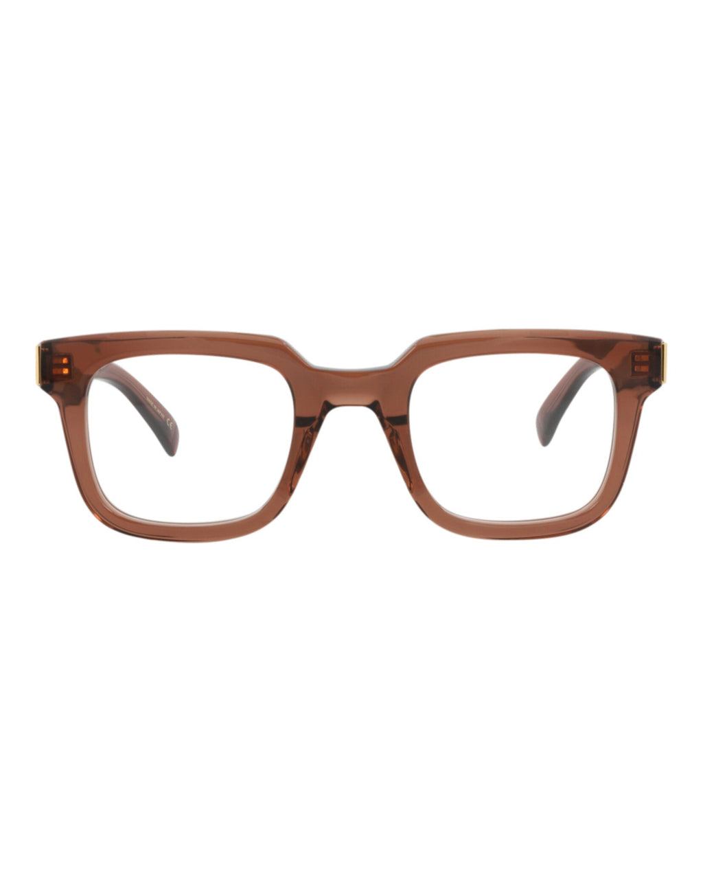 Dunhill Mens Square/Rectangle Brown Brown Transparent Fashion Designer Eyewear