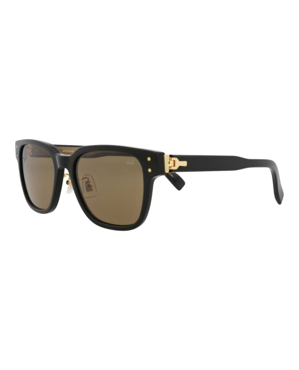 Dunhill Mens Square/Rectangle Black Black Brown Fashion Designer Eyewear