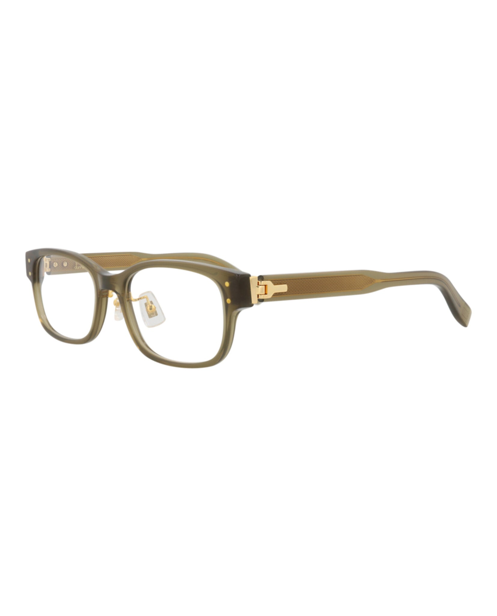 Dunhill Mens Square/Rectangle Brown Brown Transparent Fashion Designer Eyewear
