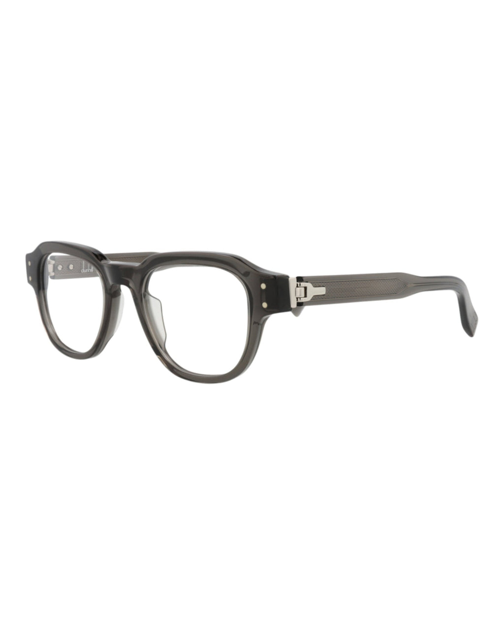 Dunhill Mens Round/Oval Grey Grey Transparent Fashion Designer Eyewear