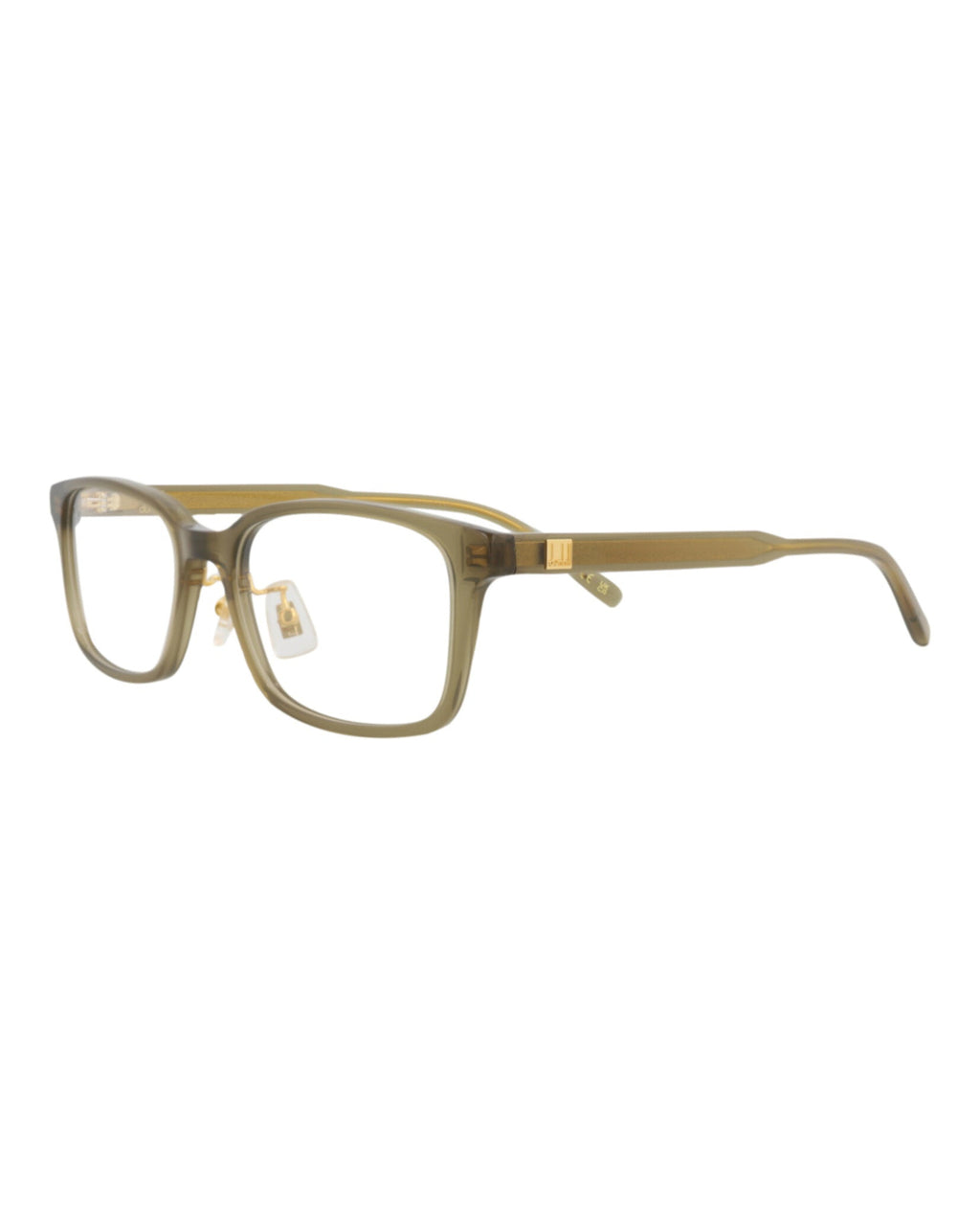 Dunhill Mens Square/Rectangle Brown Brown Transparent Fashion Designer Eyewear