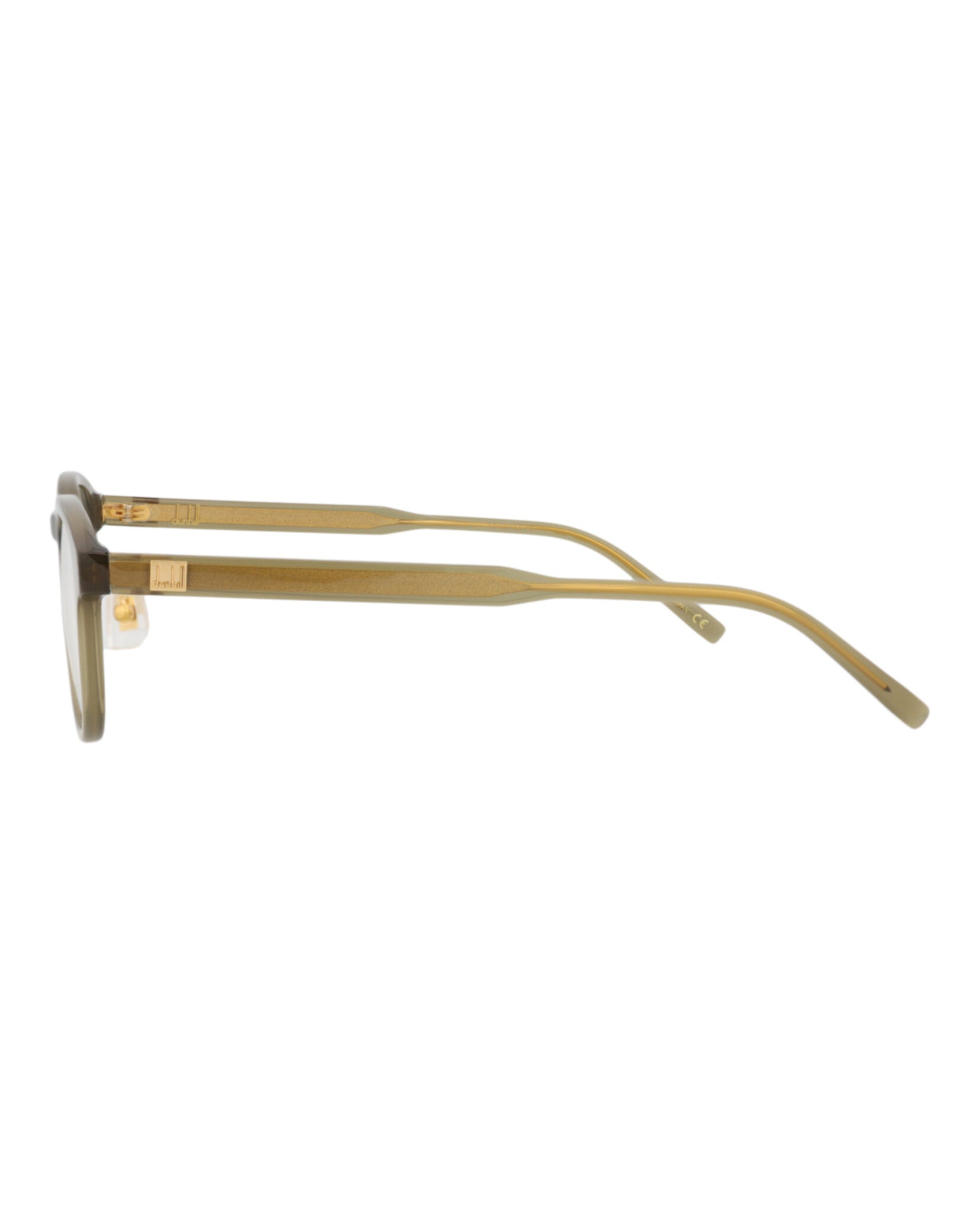 Dunhill Unisex Square/Rectangle Brown Brown Transparent Fashion Designer Eyewear