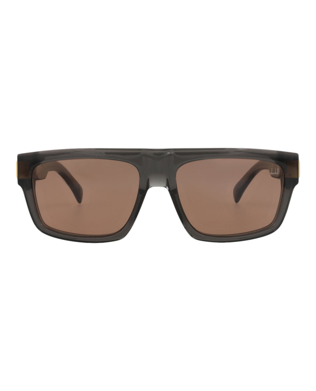 Dunhill Mens Square/Rectangle Grey Grey Brown Fashion Designer Eyewear