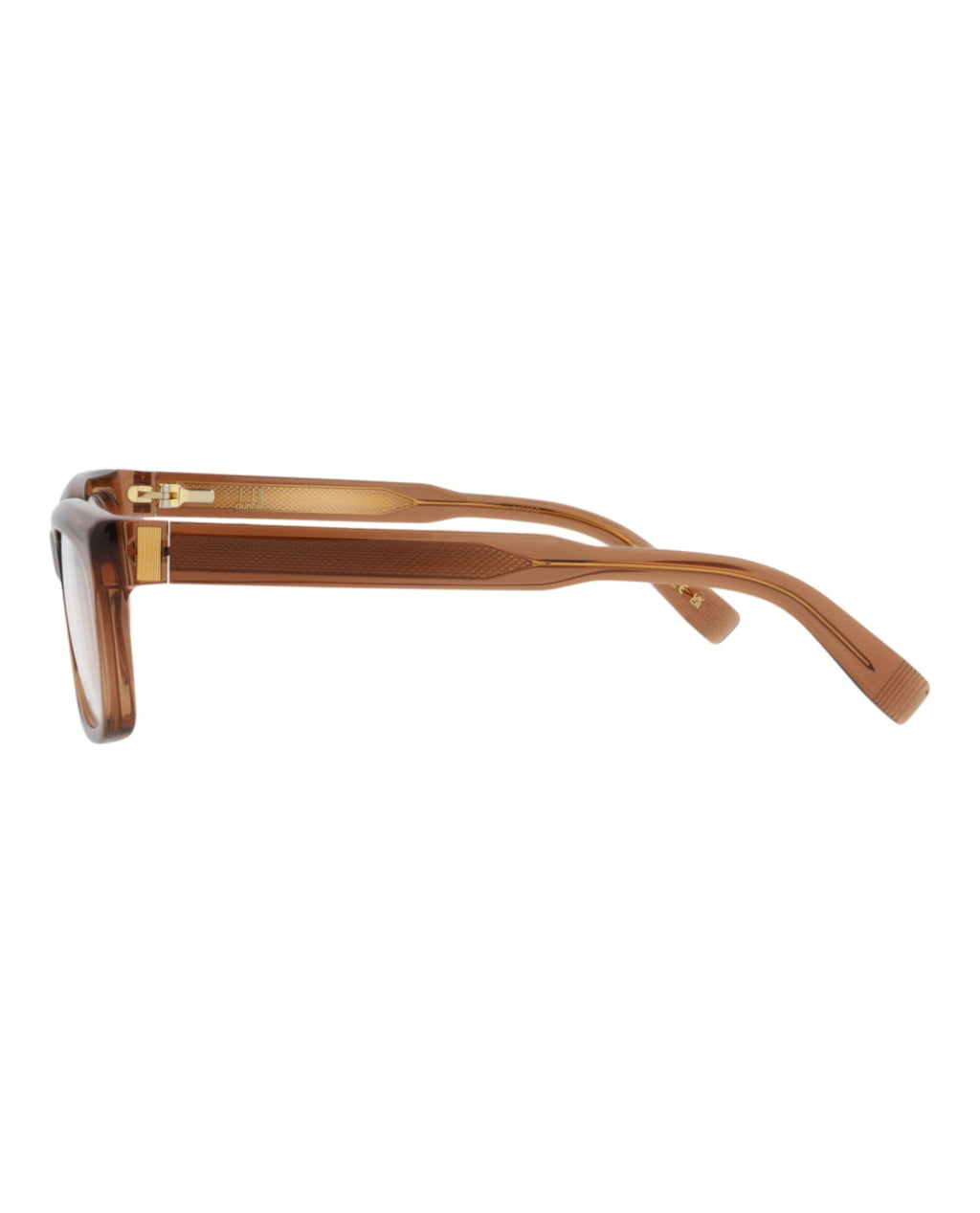 Dunhill Mens Square/Rectangle Brown Brown Transparent Fashion Designer Eyewear
