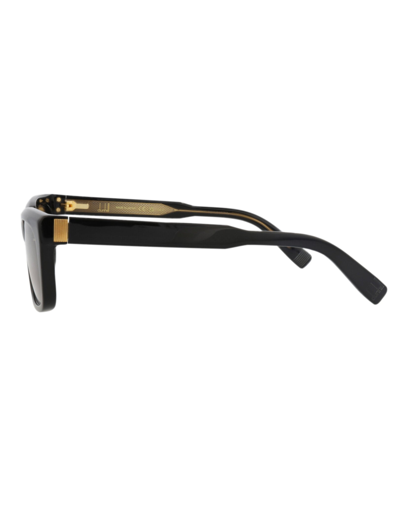 Dunhill Mens Square/Rectangle Black Black Brown Fashion Designer Eyewear
