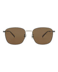 Dunhill Mens Square/Rectangle Grey Grey Brown Fashion Designer Eyewear