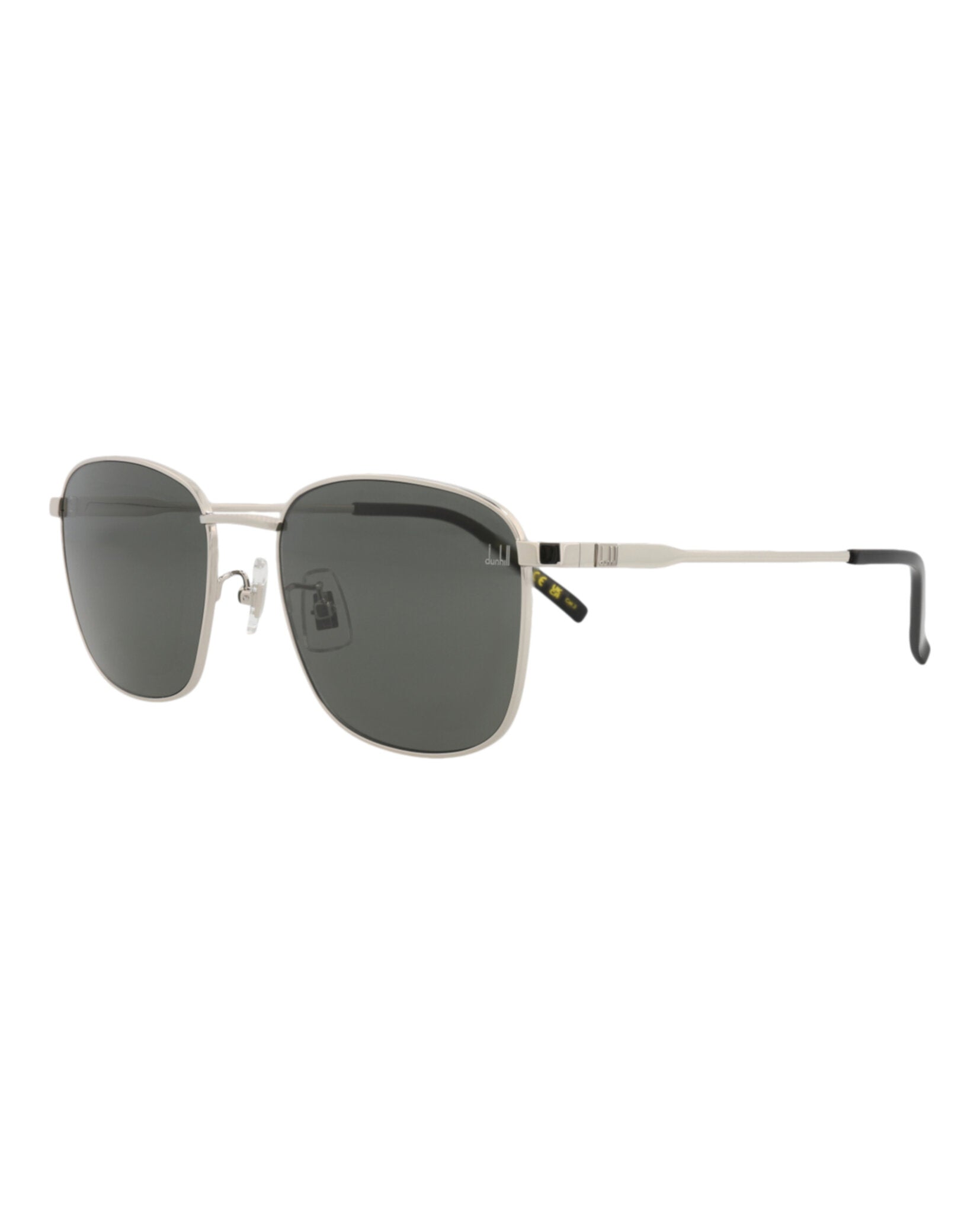 Dunhill Mens Square/Rectangle Silver Silver Grey Fashion Designer Eyewear