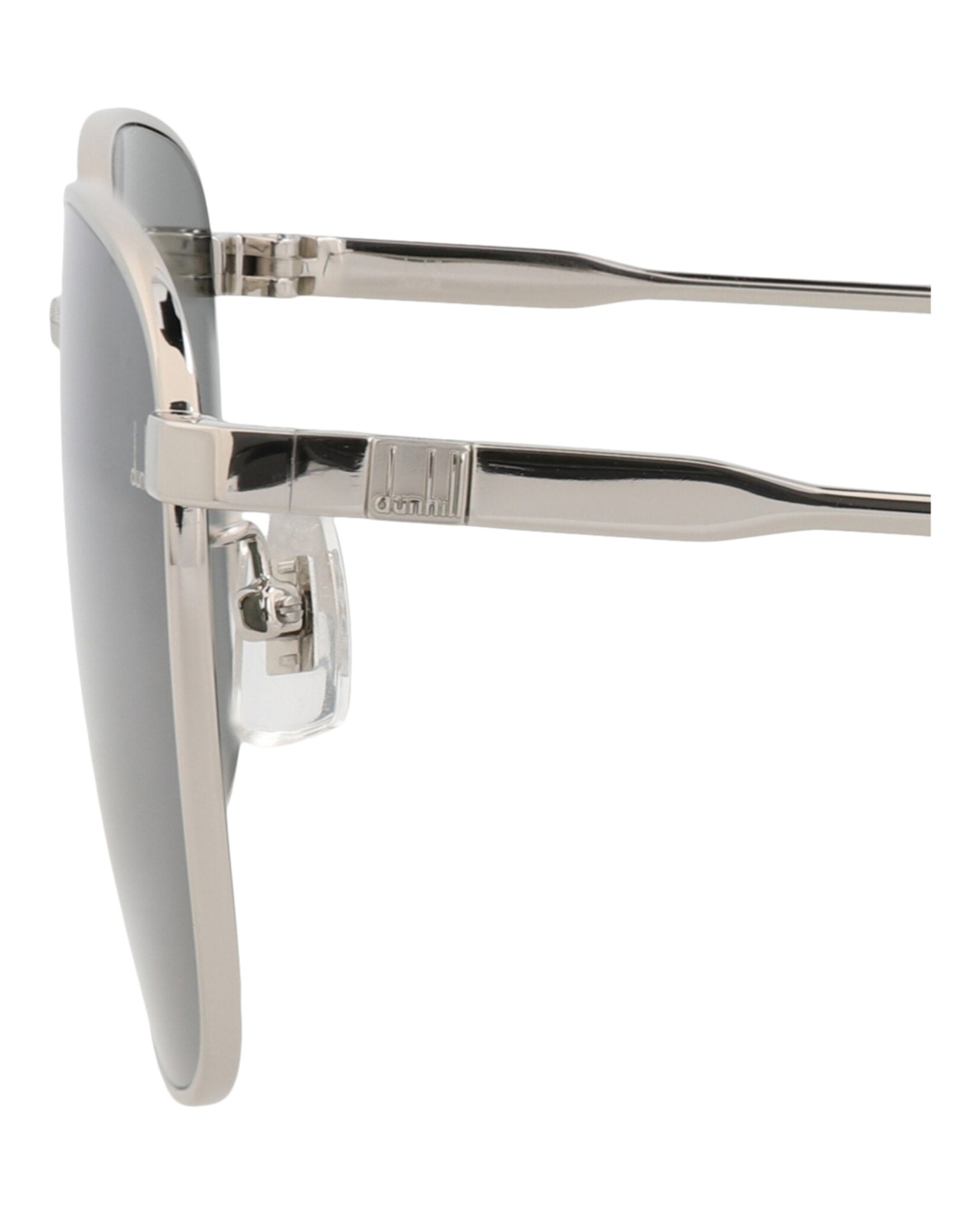Dunhill Mens Square/Rectangle Silver Silver Grey Fashion Designer Eyewear