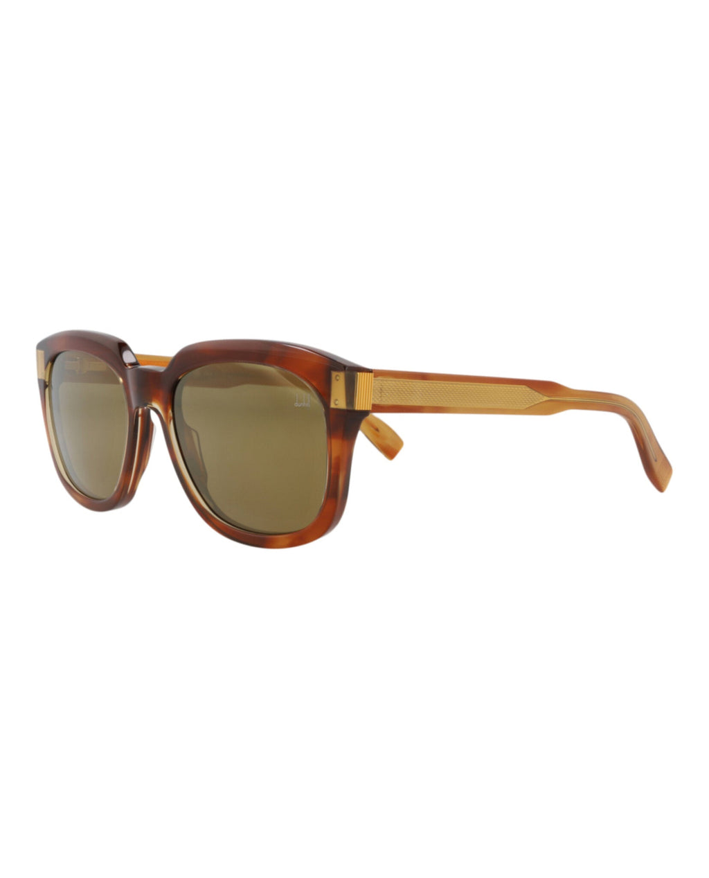 Dunhill Unisex Square/Rectangle Havana Havana Bronze Fashion Designer Eyewear