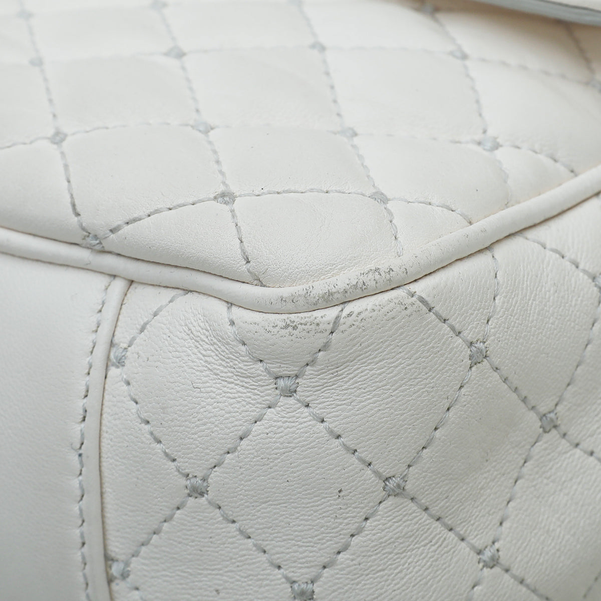 Dolce & Gabbana White Lucia Quilted Studs Embellished Medium Bag