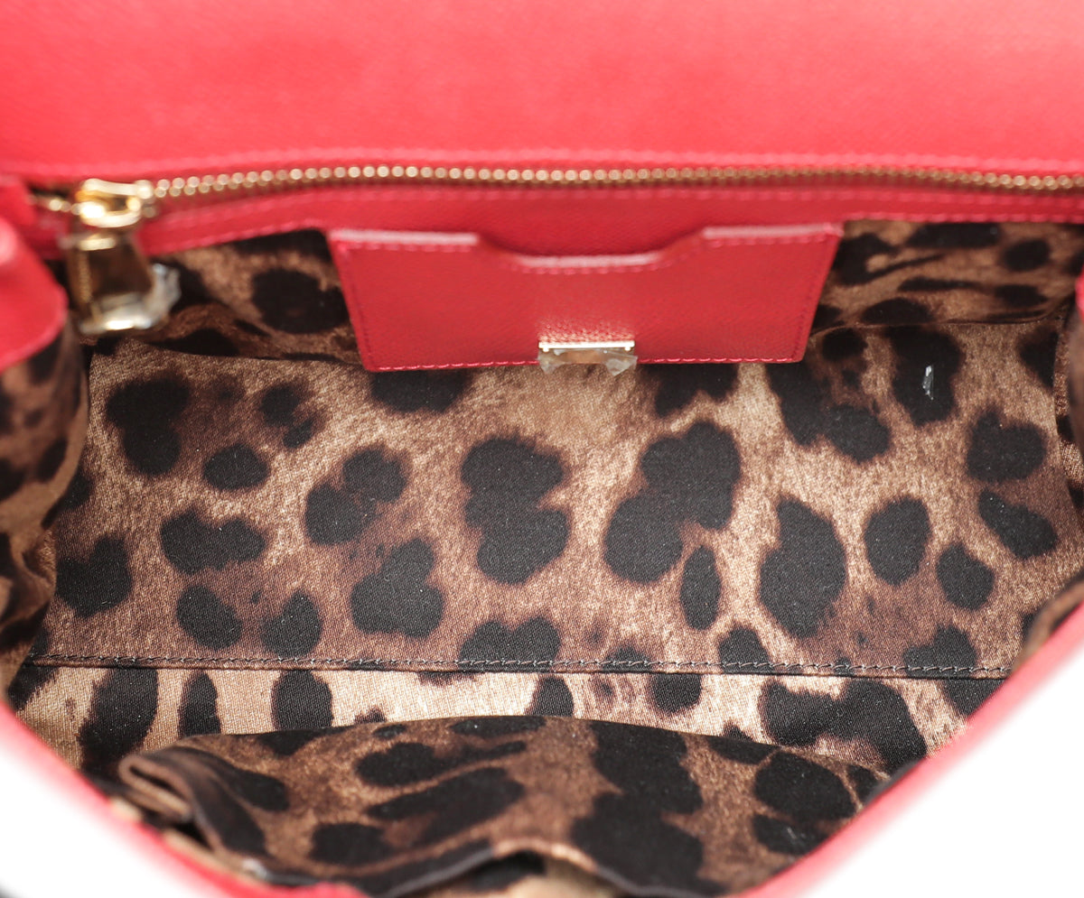 Dolce & Gabbana Red Sicily Medium Bag