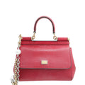Dolce & Gabbana Red Iguana Print Sicily Small Chain Bag