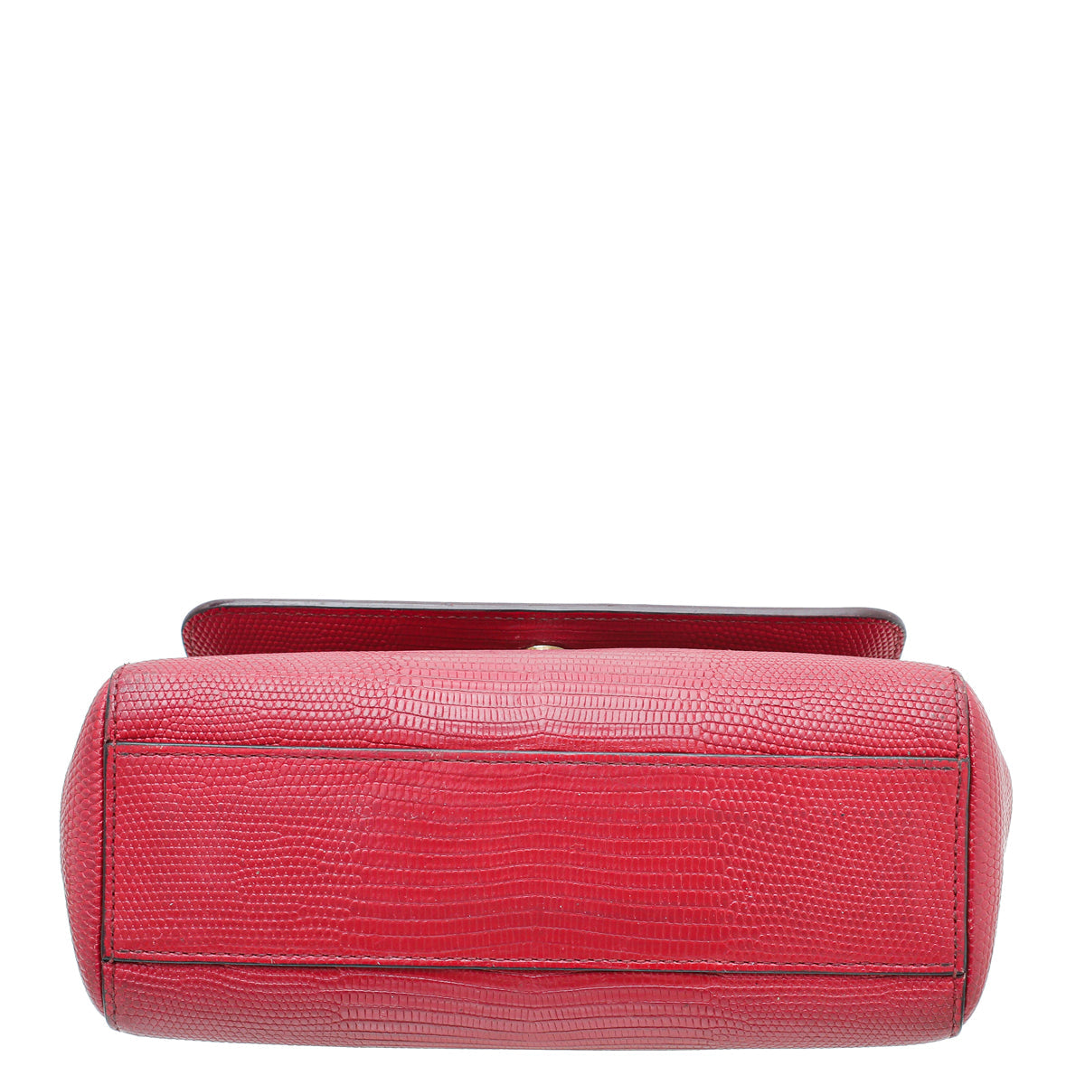 Dolce & Gabbana Red Iguana Print Sicily Small Chain Bag