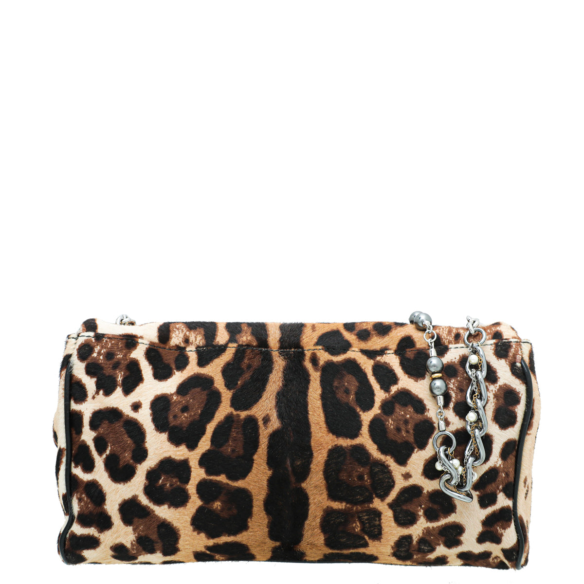 Dolce & Gabbana Brown Leopard Calf Hair Miss Charles Bag