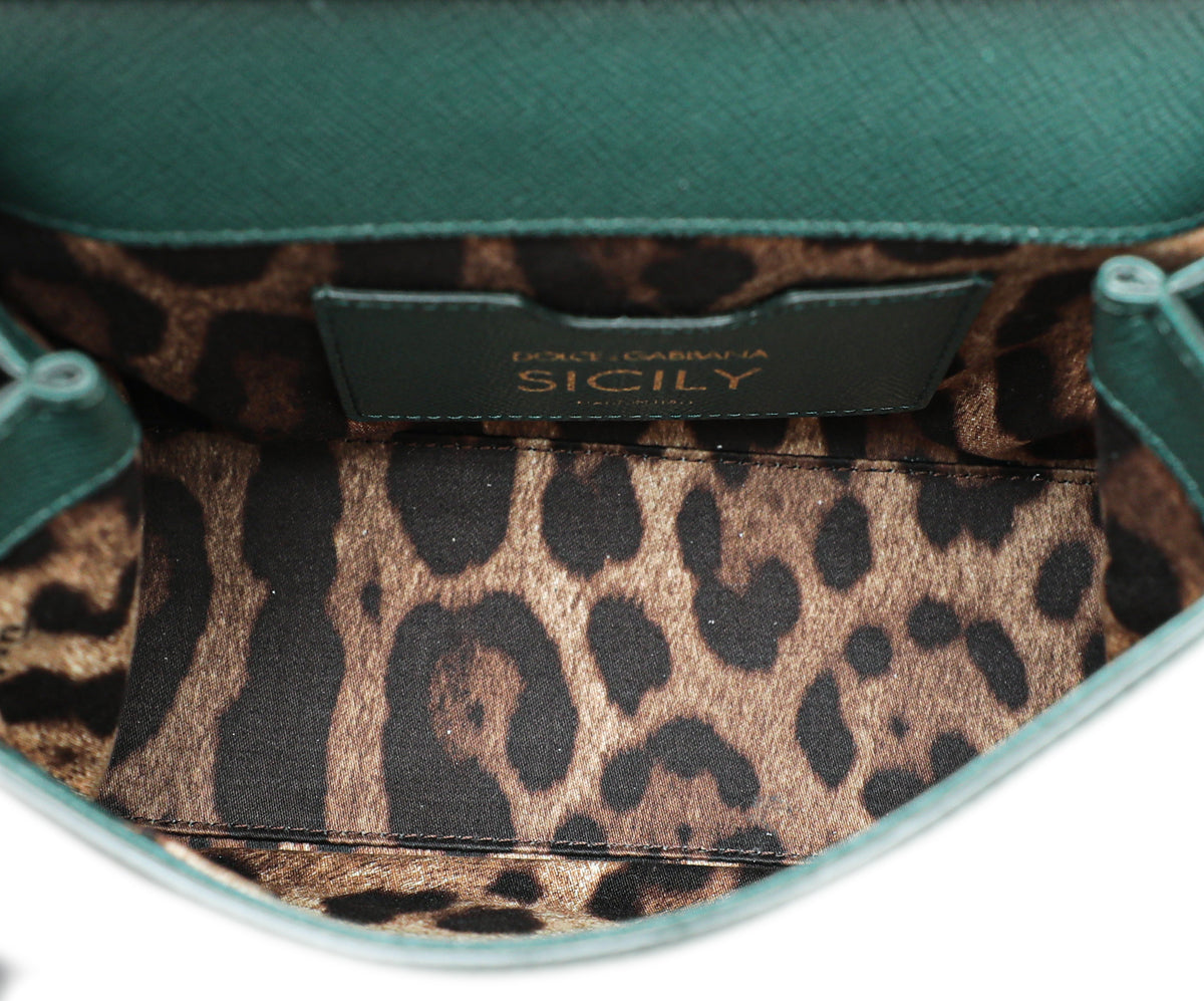 Dolce & Gabbana Emerald Green Sicily Small Bag