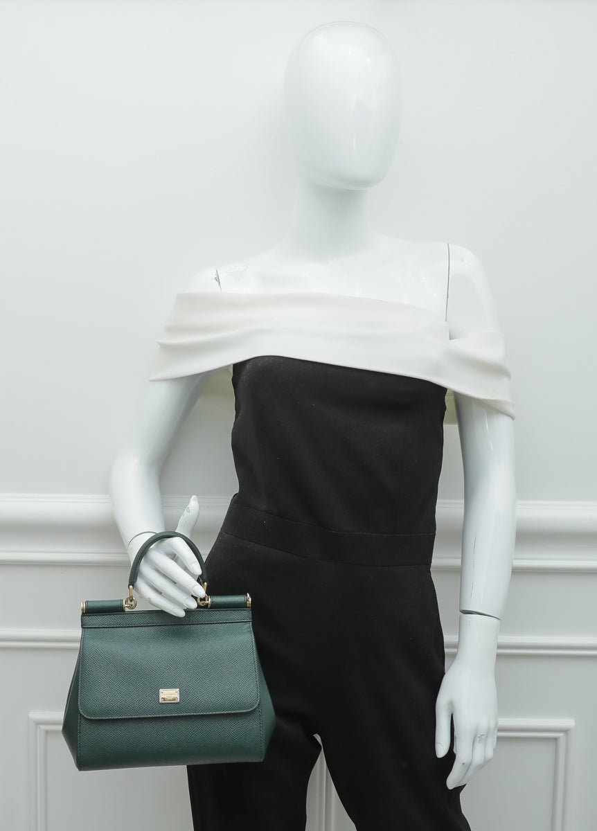 Dolce & Gabbana Emerald Green Sicily Small Bag